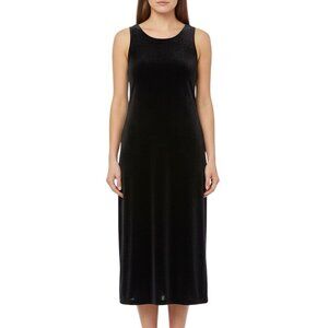 Carol Anderson Womens Black Velvet Sleeveless Maxi Dress Size M
